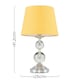image 2 of ValueLights Gatto Dimmable Polished Silver Table Lamp with Small Yellow Tapered Shade and E14 Candle LED 5W Warm White 3000K Bulb