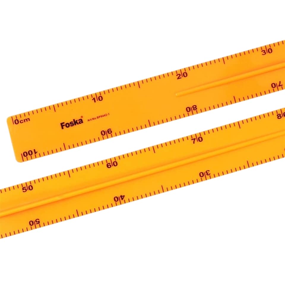 image 1 of Non-Magnetic Classroom 100cm Plastic Ruler