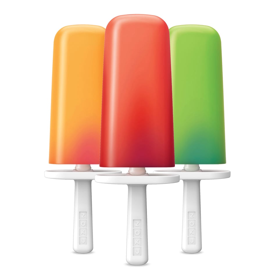 image 1 of Mod Ice Pop Mould - Set with 6 Sticks for Homemade Ice Pops | Orange | Orange