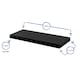 image 3 of Harbour Housewares Modern Floating Wall Shelf - 60cm - Black