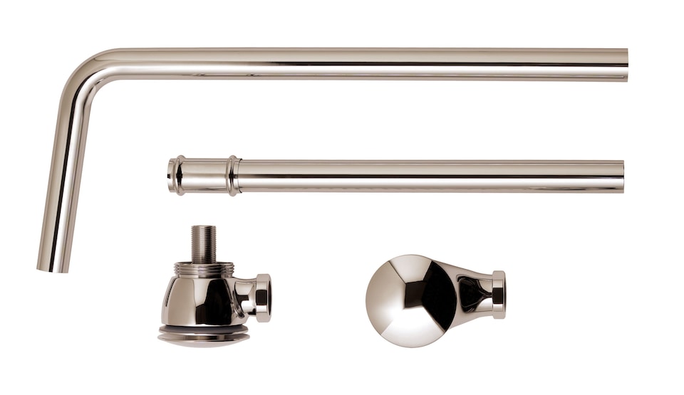 image 1 of Balterley Push Down Exposed Bath Waste - Nickel