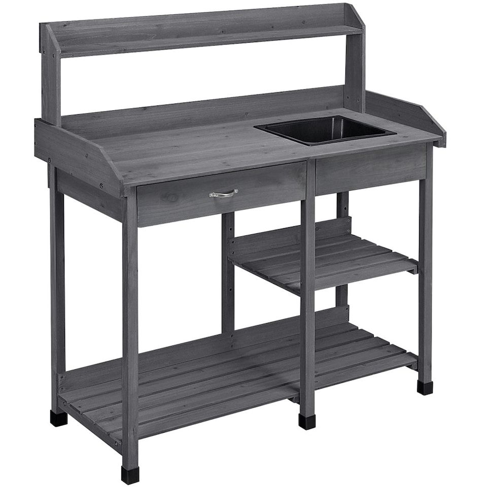 image 1 of Yaheetech Potting Bench Outdoor Garden Work Bench