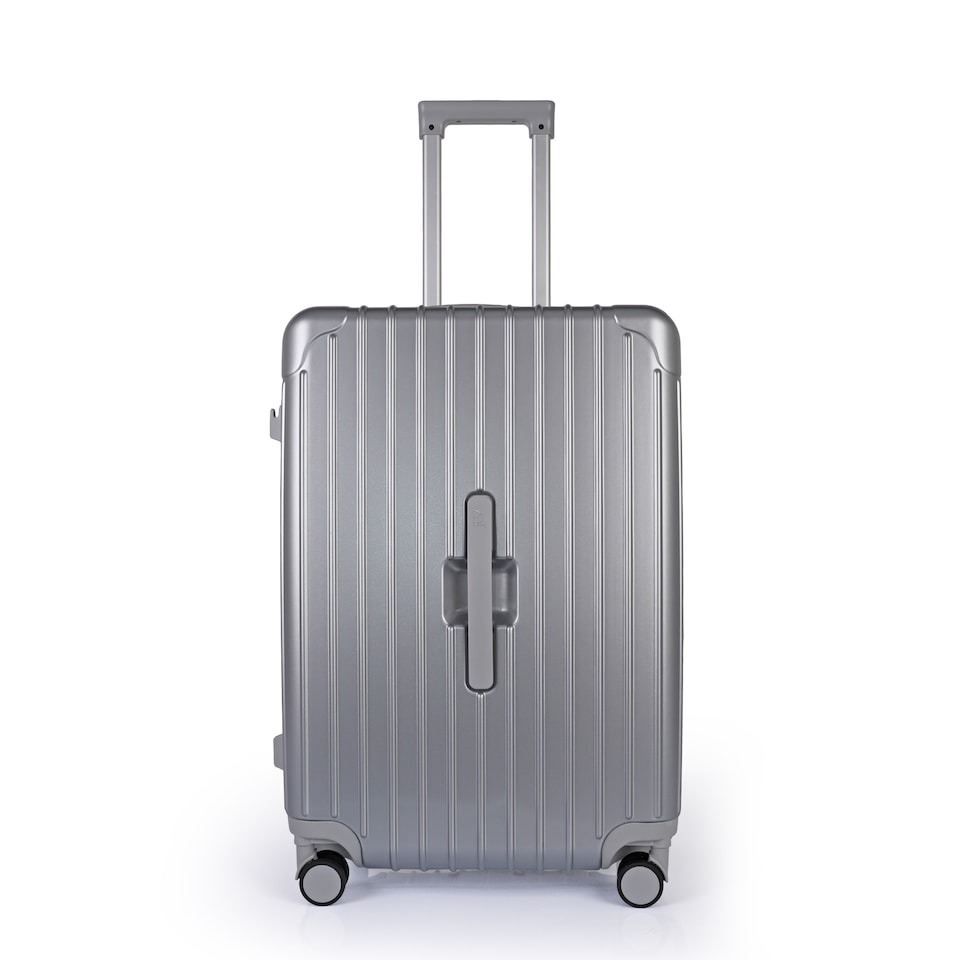 image 1 of Lightweight Hard Shell Check-In Suitcase with Cupholder | Medium Size Luggage