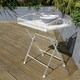 image 4 of Charles Bentley Wrought Decorative Iron Garden Side Table - White