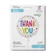 image 3 of Thank You Colourful Confetti Round Foil Helium Balloon 46cm / 18 in White