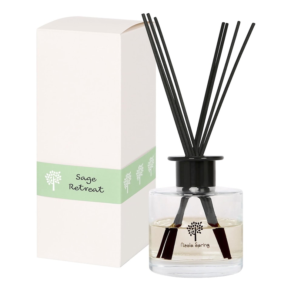 image 1 of Nicola Spring Glass Reed Diffuser - 200ml - Sage Retreat