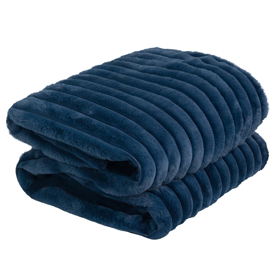 image 1 of Russell Hobbs RHHT1005BLU Electric Blanket Blue Heated Throw Faux Fur & Sherpa