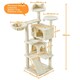 image 3 of Yaheetech 146 cm Multilevel Indoor Cat Tree Tower for Kittens Beige