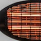 image 2 of Primrose IPX4 Wall Mounted Quartz Bulb Electric Patio Heater with 3 Settings in Black 2kW