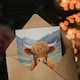 image 3 of Happy Birthday Cute Highland Cow in Scotland Heather Birthday Card