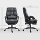 image 7 of HOMCOM Executive Office Chair, PU Leather Desk Chair with Armrests Black