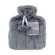 image 4 of Faux Fur Hot Water Bottle - Charcoal