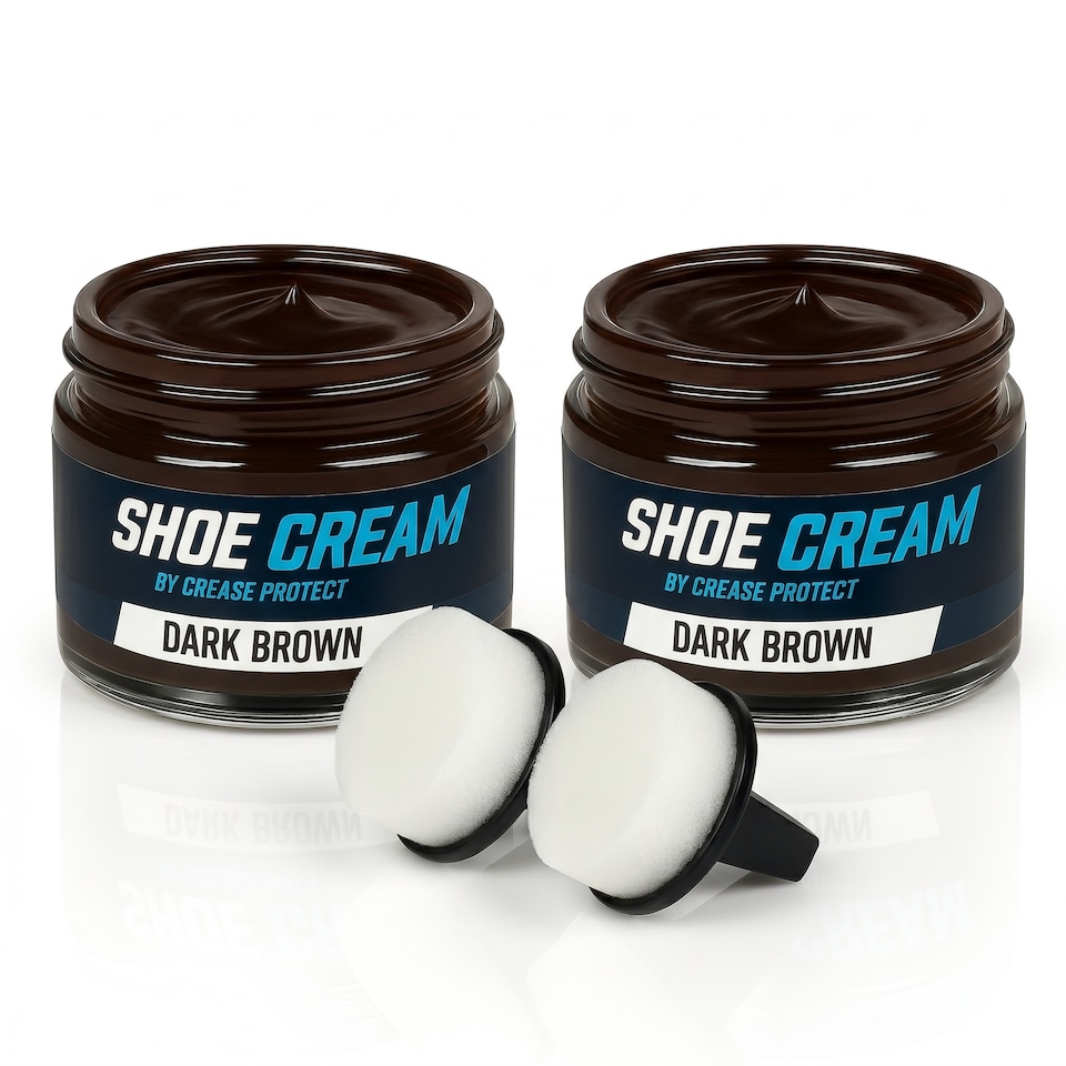 image 1 of Premium Shoe Cream - Moisturise, Nourish & Polish Leather Shoes - Dark Brown  (2 Pack)