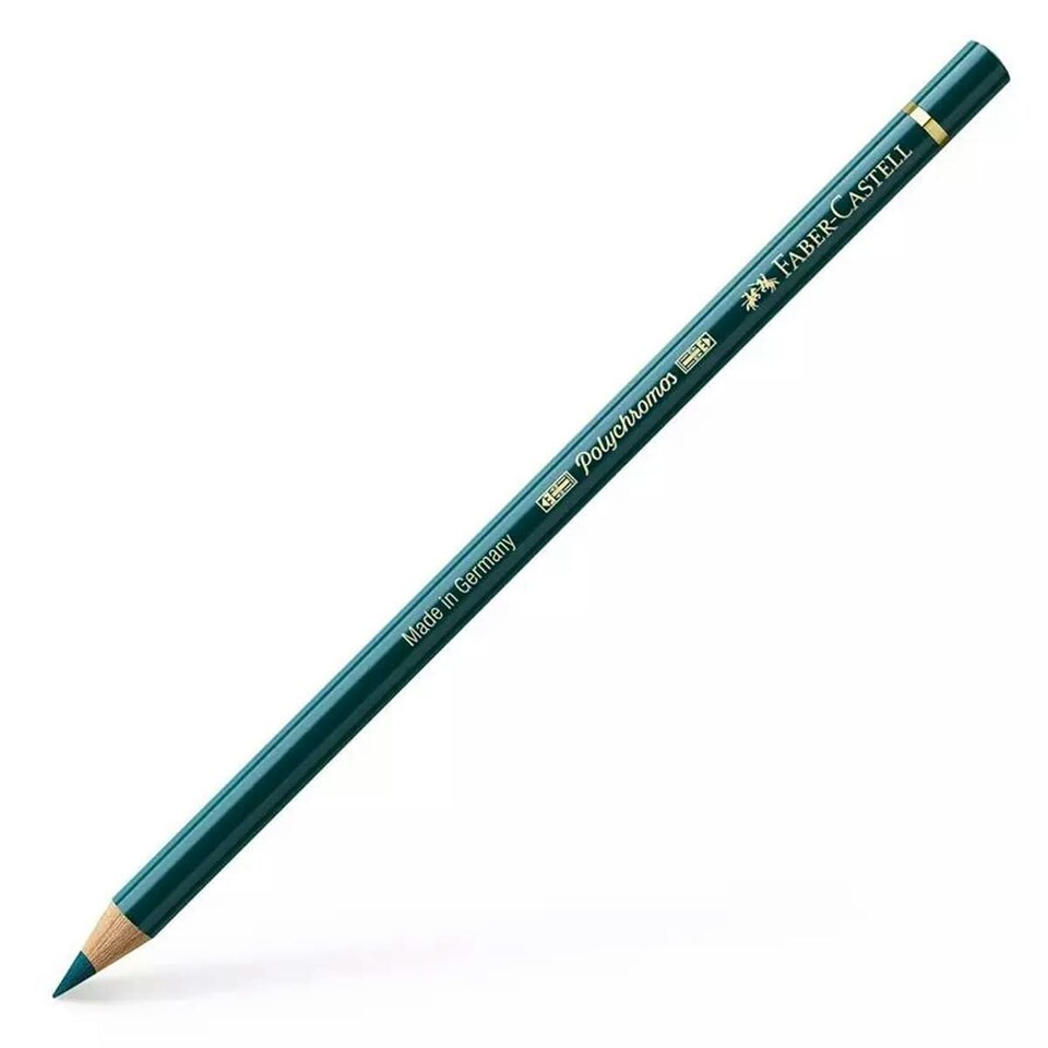 Faber-Castell - Polychromos Artists' Pencil, Deep Cobalt Green (158) - FC110158