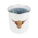 image 3 of Highland Cow Food Waste Caddy - Metal 2L Decorative Kitchen Compost Bin