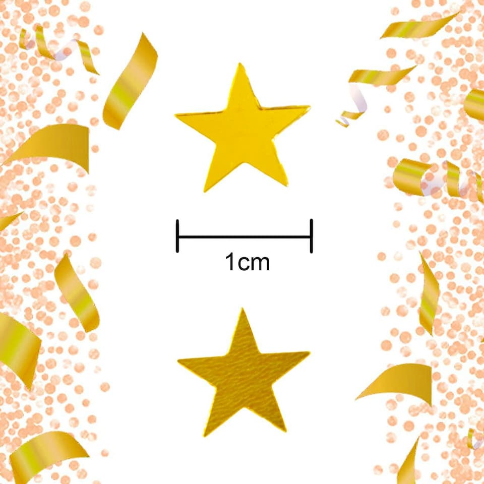 image 1 of 4 Packs of Gold Star Confetti (14g)