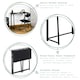 image 2 of Harbour Housewares Deluxe Wooden Folding Desk - 80cm - Black - Computer Desk Laptop Desk Office Desk PC Desk Black