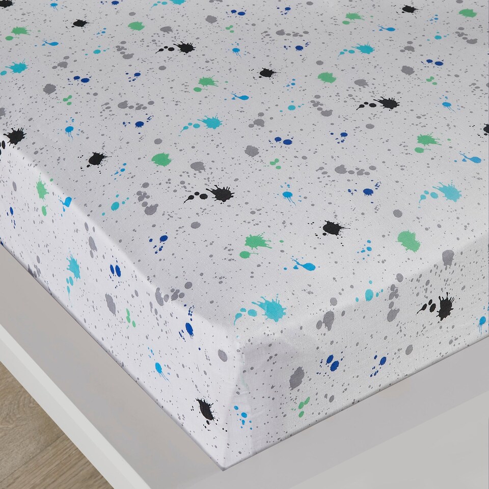 Bedlam Game Glow Fitted Bed Sheet Grey