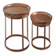 image 3 of Interiors by Premier Set Of Two Crest Copper Finish Iron Tables