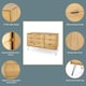 image 2 of Augusta Pine 3+3 Drawer Wide Chest of Drawers - Industrial Style Bedroom Storage Cabinet | Brown | Brown | One Size | 1