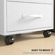 image 5 of HOMCOM File Cabinet with 3 Drawers, Under Desk Mobile Filing Cabinet White