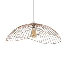 ValueLights Covelas Copper Wavy Wire Ceiling Pendant Shade | Copper