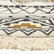image 4 of Homescapes Black and Gold 100% Cotton Mandala Printed Round Rug Black | 145 cm Round
