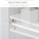 image 7 of kleankin Bathroom Pedestal Under Sink Cabinet Floor w/ Storage Shelf Double Door White | White
