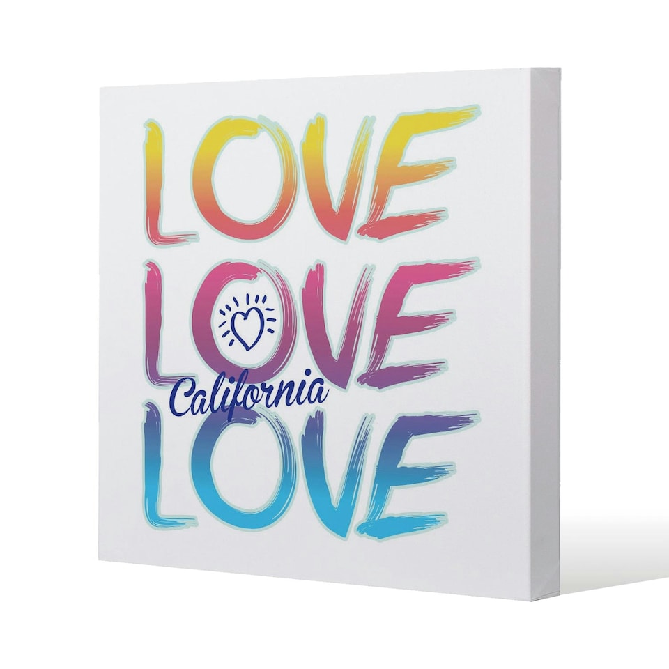 image 1 of Love California (Canvas Print) 77 x 77 x 4cm