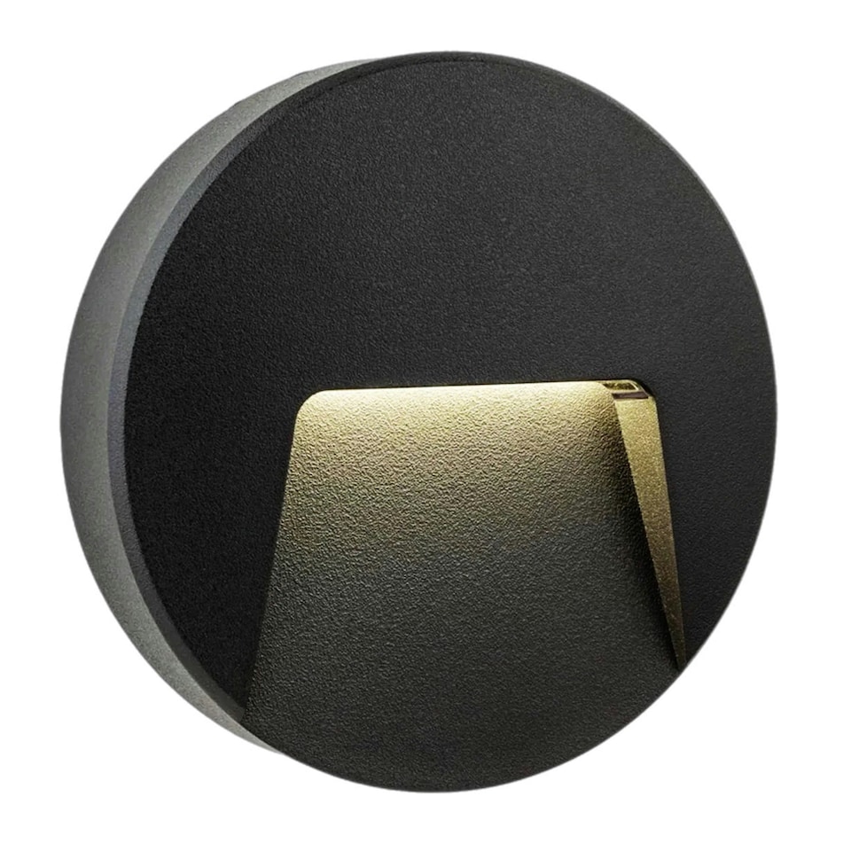 image 1 of CGC PRIMROSE Black LED Round Outdoor Down Light Black