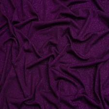 Minerva Core Range Purple Dazzle Glitter ITY Silky Stretch Knit Fabric for Dressmaking, 148cm / 58" Wide - per metre