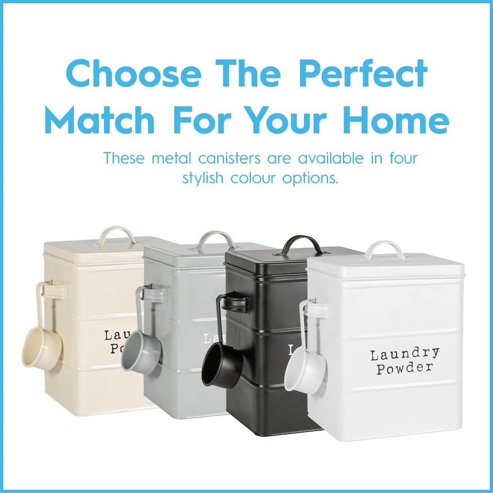 image 1 of Harbour Housewares 3 Piece Vintage Metal Utility Canisters Set - Black | Black | Black | 3