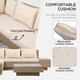 image 3 of Outsunny 4Pcs Rattan Sofa Set Garden Furniture Set with Armrest Cushions Beige