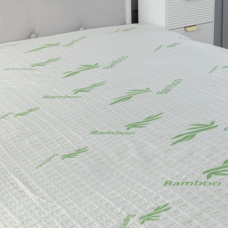 image 1 of Bamboo Waterproof Mattress Protector Organic Soft Touch 40CM Deep Pocket Green | Single