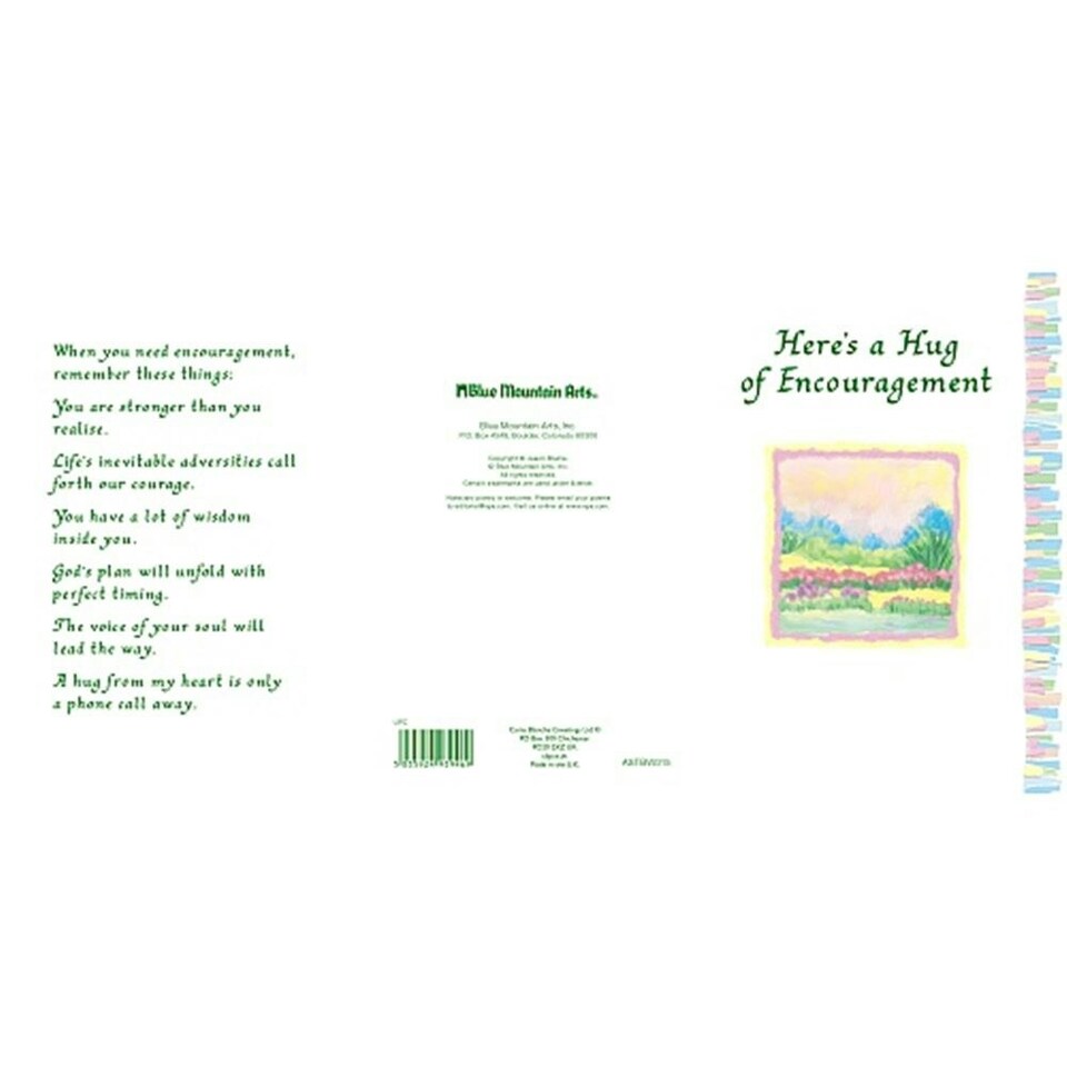 image 1 of Here's A Hug of Encouragement Sentimental Verses Keepsake Greeting Card