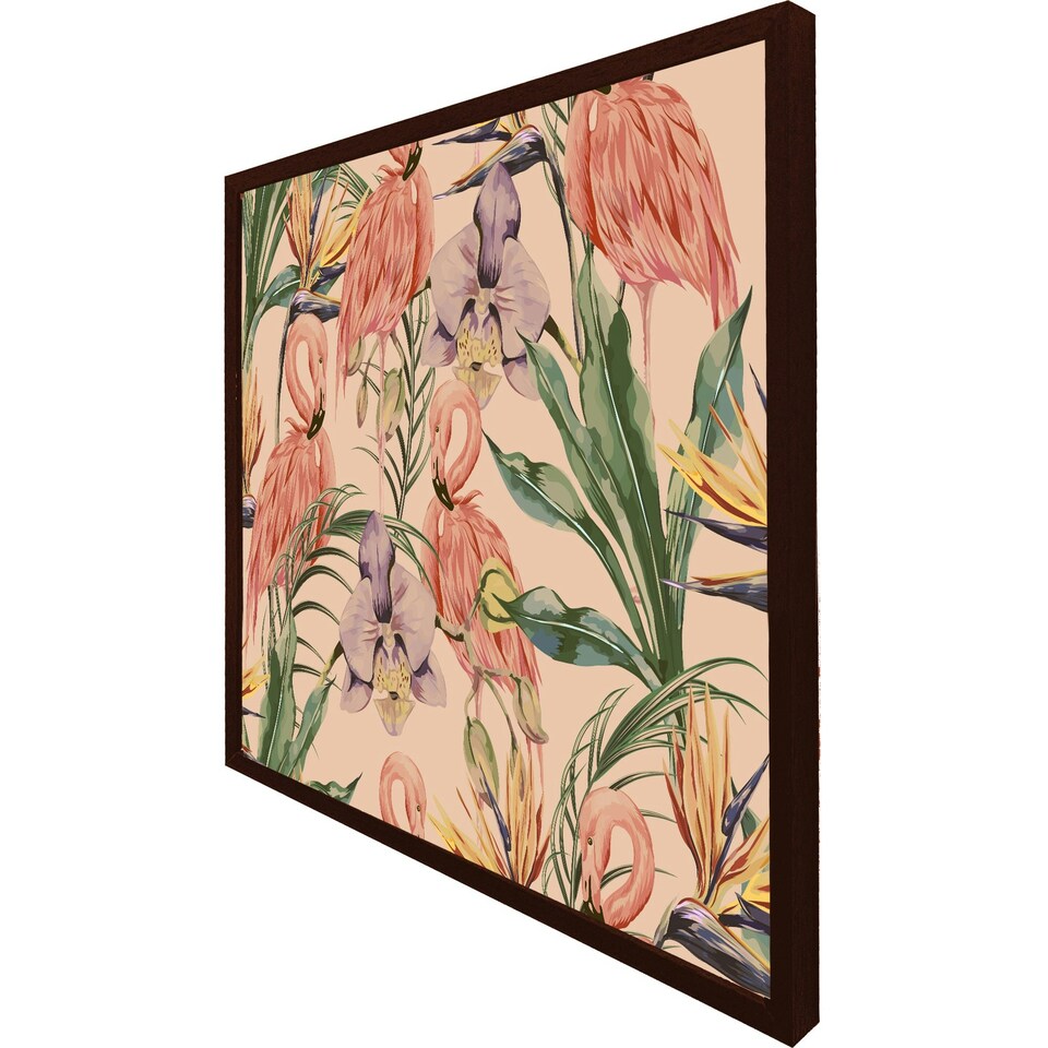 image 1 of Tropical flamingo (Picture Frame) White | S