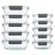 image 8 of VonShef 10Pc Glass Containers with Lids (5 x 1L and 370ml)