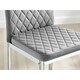 image 5 of Furniturebox 2x Milan Bar Stools Grey Velvet Silver Legs