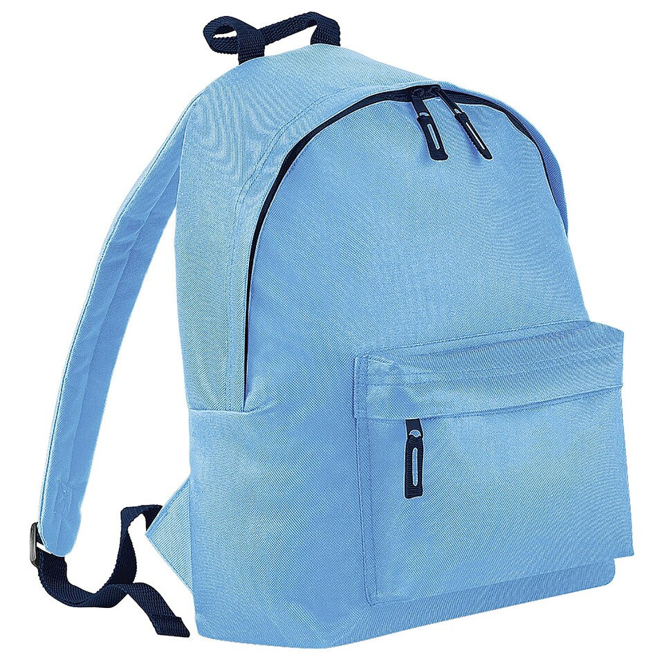 Bagbase Fashion Backpack / Rucksack (18 Litres) - Sky Blue/French Navy - One Size