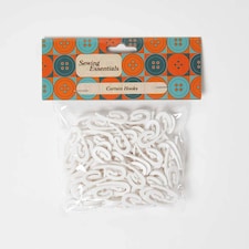 Homescapes White Curtain Hooks 150pcs - 30mm