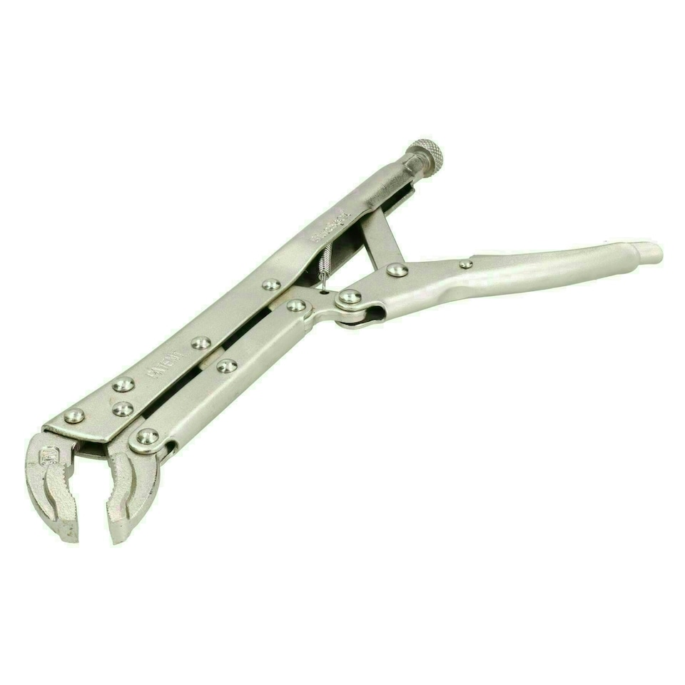image 1 of 12" Extra Long Nose Adjustable Locking Pliers Mole Grips 3pc Set Straight 45Â° 90Â°