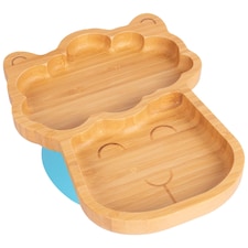 Tiny Dining Children's Bamboo Suction Llama Plate - Blue | Blue | Blue