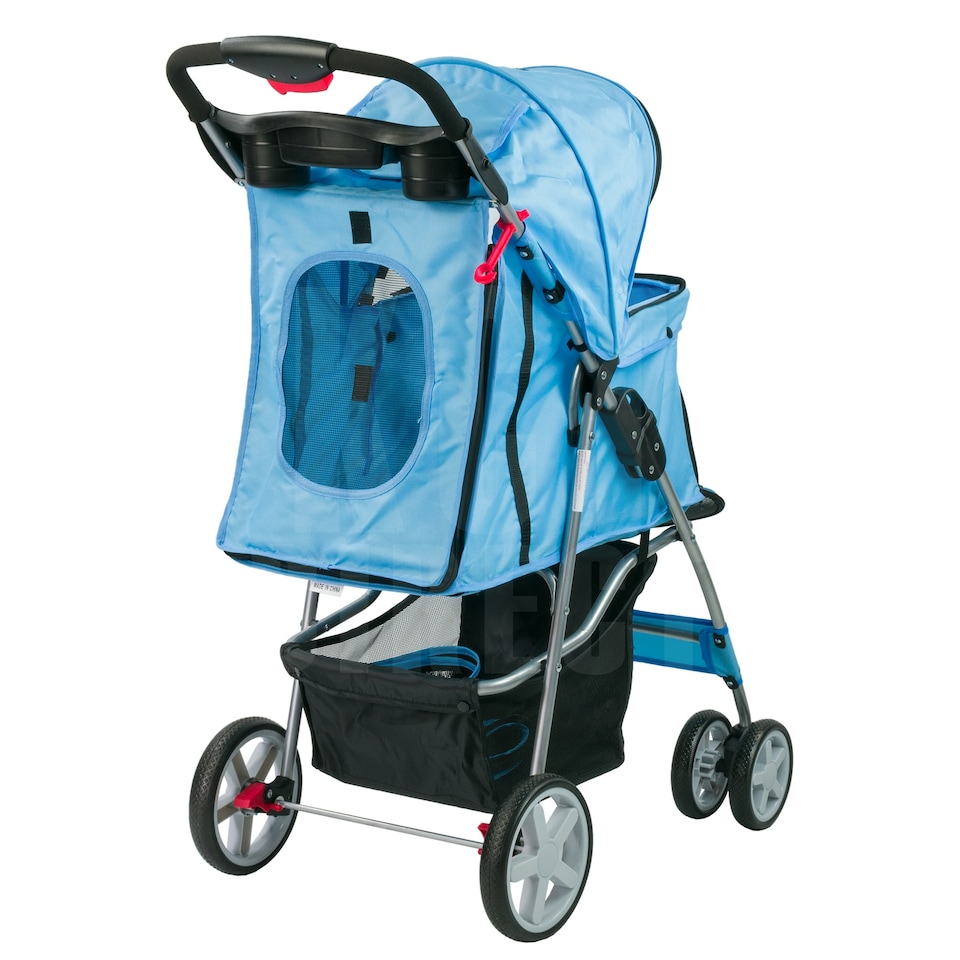 image 1 of KCT Blue Pet Stroller with Rain Cover | Blue | 1