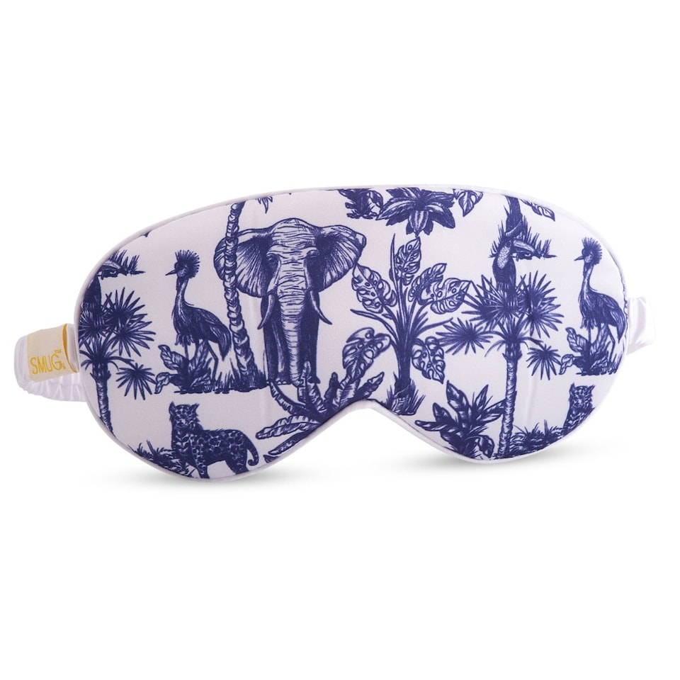 image 1 of SMUG Satin Sleep Mask - Elephant Print