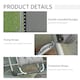image 4 of Outsunny 2 PCS Reclining Zero Gravity Chair Folding Lounger Cushion Dark Grey