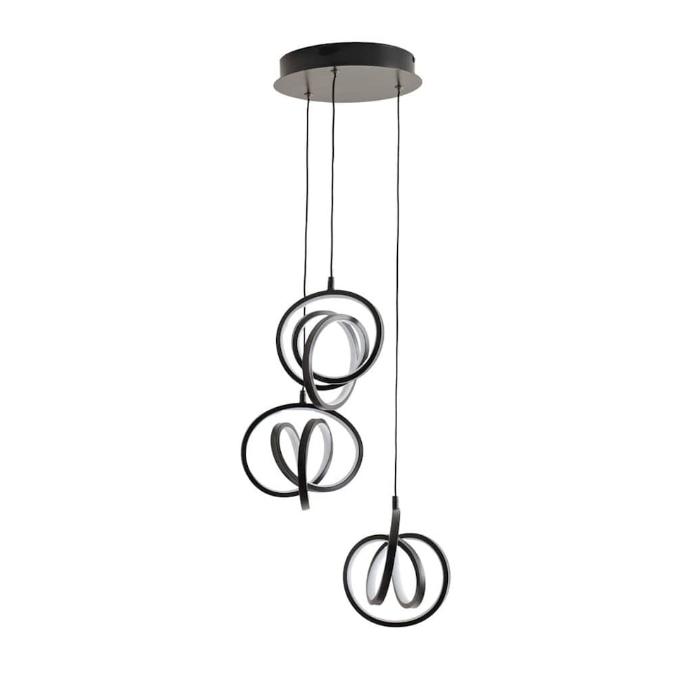 image 1 of ValueLights Infinity Black Loop Cluster Integrated LED Ceiling Light | Black