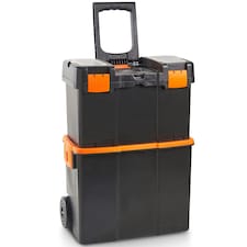 VonHaus Large Toolbox with Wheels & Stackable Boxes