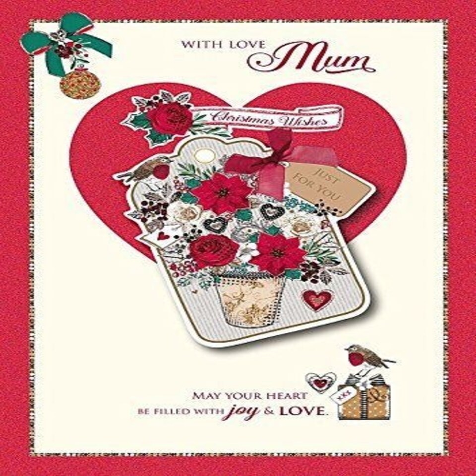 image 1 of Mum - Nice Verse Hand Finished Nice Verse New Christmas Greeting Card