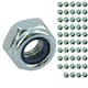 image 1 of M6 x 1.0mm Nyloc Nut Fastener Hexagonal Metric Nuts Grade 8 Zinc Plated 50pk