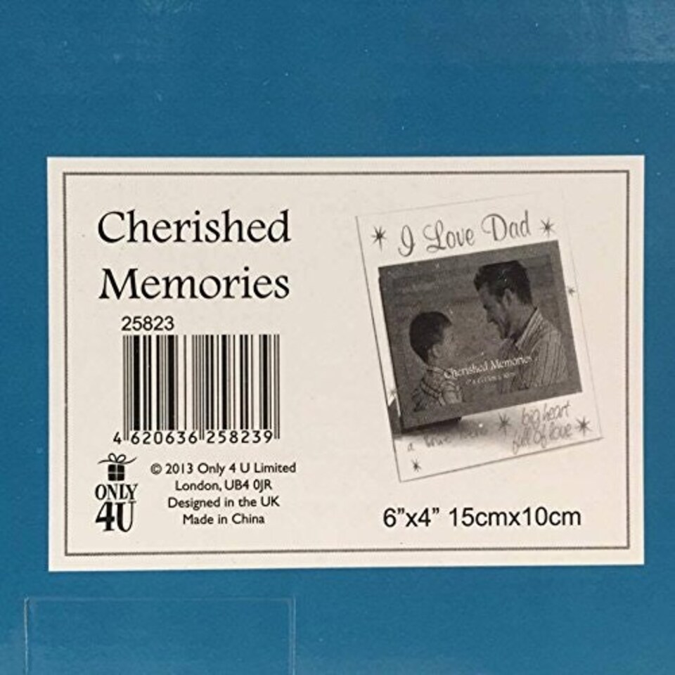 image 1 of Cherished Memories - I Love Dad Glass Photo Frame